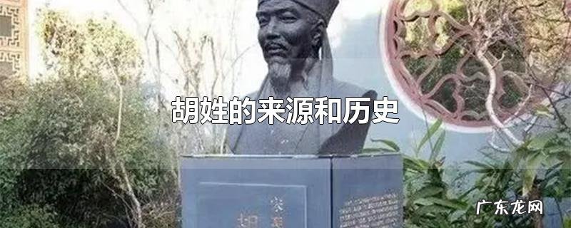 胡姓的来源和历史