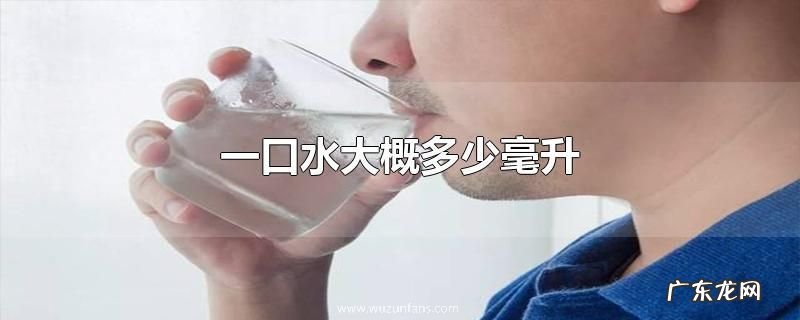 一口水大概多少毫升