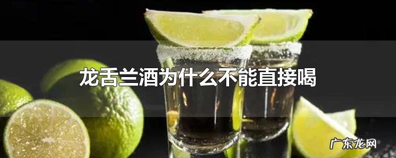 龙舌兰酒为什么不能直接喝