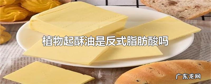 植物起酥油是反式脂肪酸吗