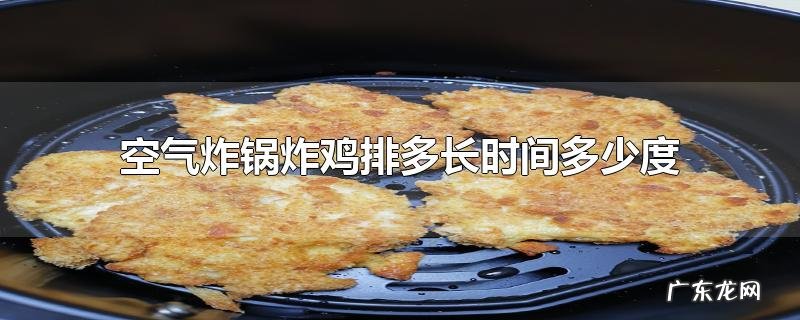 空气炸锅炸鸡排多长时间多少度
