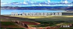 世界上最年轻的高原是什么高原