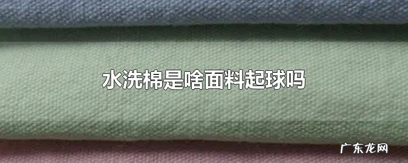 水洗棉是啥面料起球吗