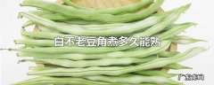 白不老豆角煮多久能熟