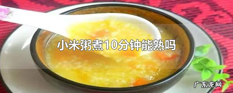 小米粥煮10分钟能熟吗