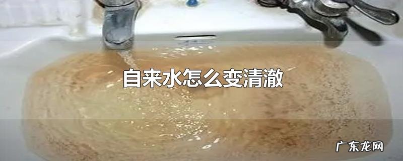 自来水怎么变清澈