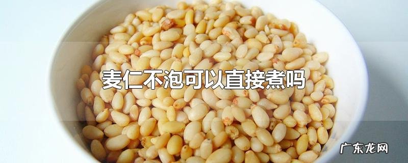 麦仁不泡可以直接煮吗