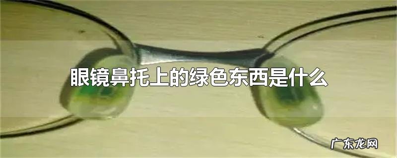 眼镜鼻托上的绿色东西是什么