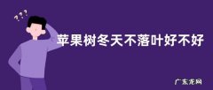 苹果树不落叶是什么原因 苹果树冬天不落叶好不好