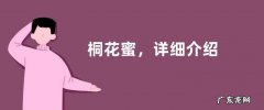 桐花蜜，详细介绍