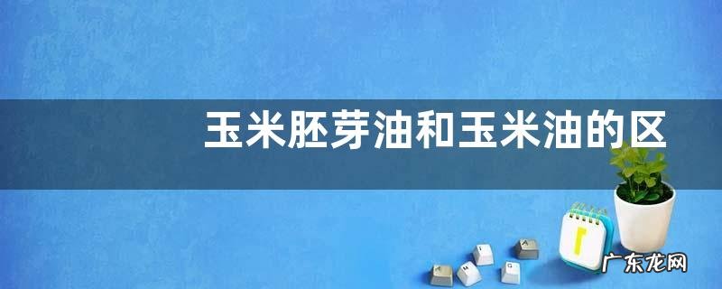 玉米胚芽油和玉米油的区别