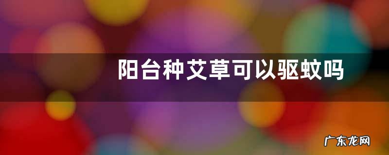 阳台种艾草可以驱蚊吗