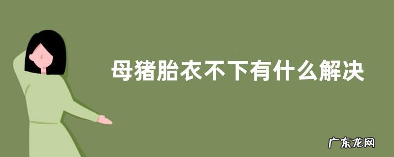 母猪胎衣不下有什么解决办法，母猪产后该怎么护理