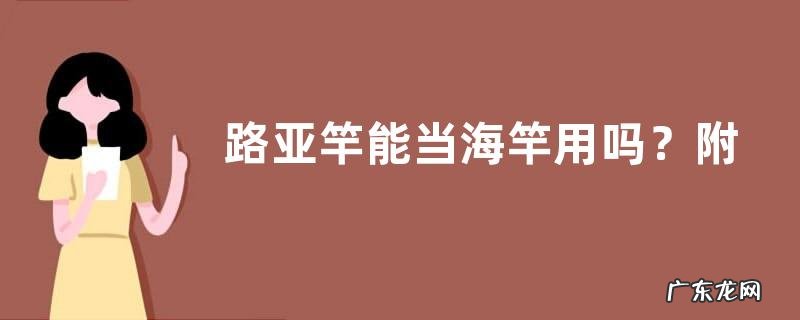 路亚竿能当海竿用吗?附竿型区别
