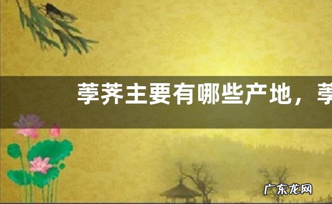 荸荠主要有哪些产地,荸荠怎样快速清洗与去皮