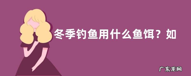 冬季钓鱼用什么鱼饵?如何选种钓位