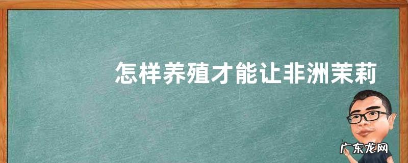 怎样养殖才能让非洲茉莉开花呢