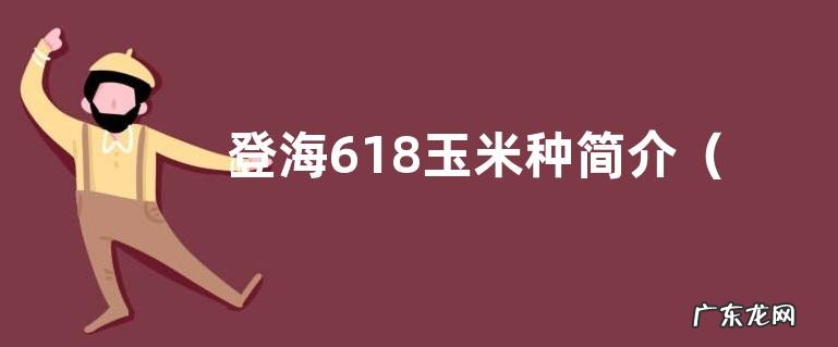 登海618种子产量，品种特征 登海618玉米种简介