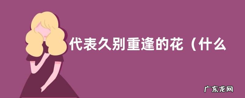 什么花的花语代表重逢 代表久别重逢的花