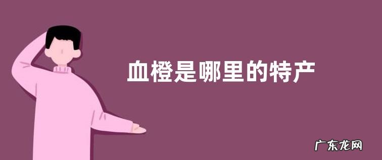 血橙是哪里的特产