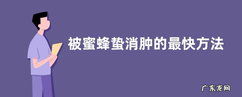 被蜜蜂蛰消肿的最快方法，附注意事项