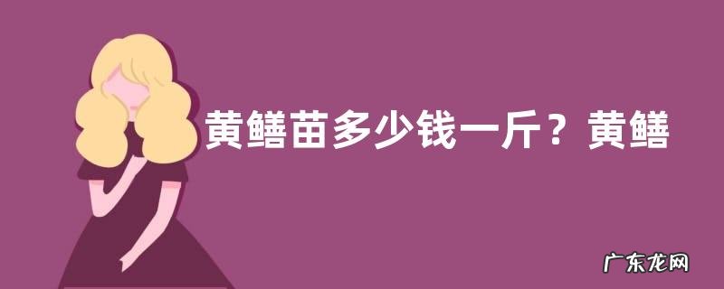 黄鳝苗多少钱一斤?黄鳝网箱养殖技术