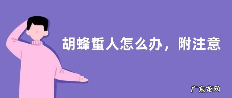 胡蜂蜇人怎么办,附注意事项