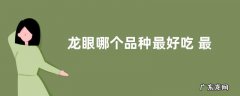 龙眼哪个品种最好吃 最好的龙眼品种排名