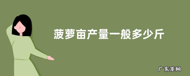 菠萝亩产量一般多少斤 一亩菠萝一年能赚多少