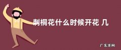 刺桐花什么时候开花 几月份开花