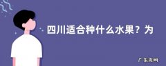 四川适合种什么水果？为什么适合
