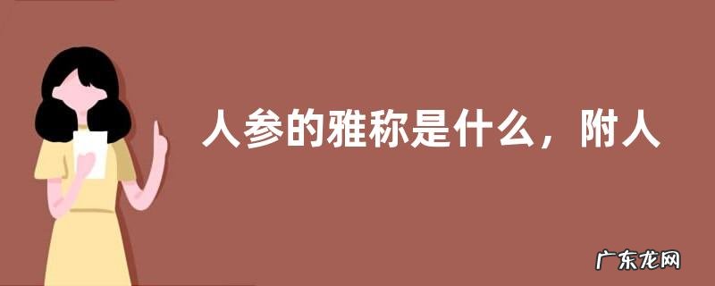人参的雅称是什么,附人参的分类