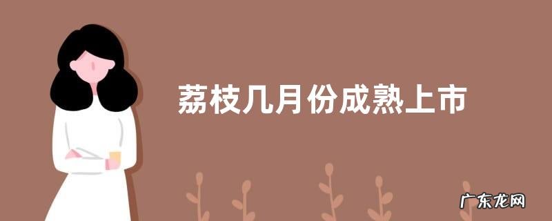 荔枝几月份成熟上市