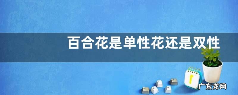 百合花是单性花还是双性花