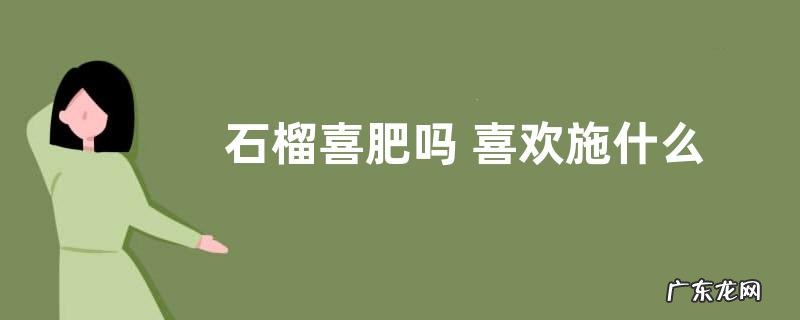 石榴喜肥吗 喜欢施什么肥料