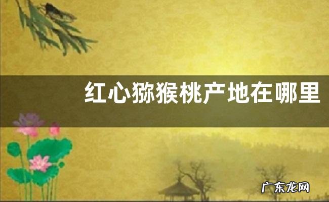 红心猕猴桃产地在哪里