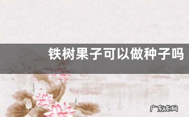 铁树果子可以做种子吗