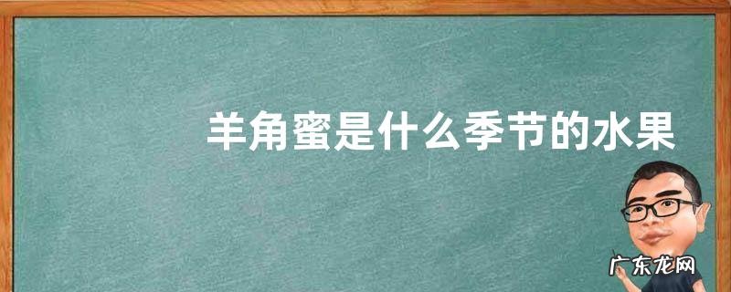 羊角蜜是什么季节的水果