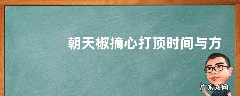 朝天椒摘心打顶时间与方法