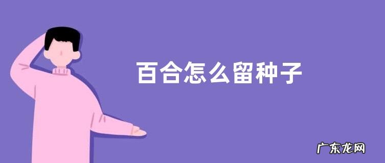 百合怎么留种子