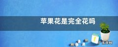苹果花是完全花吗