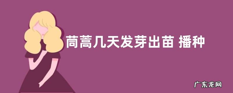 茼蒿几天发芽出苗 播种下要多久才能出苗