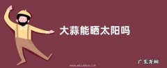 大蒜能晒太阳吗