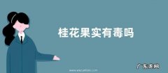桂花果实有毒吗
