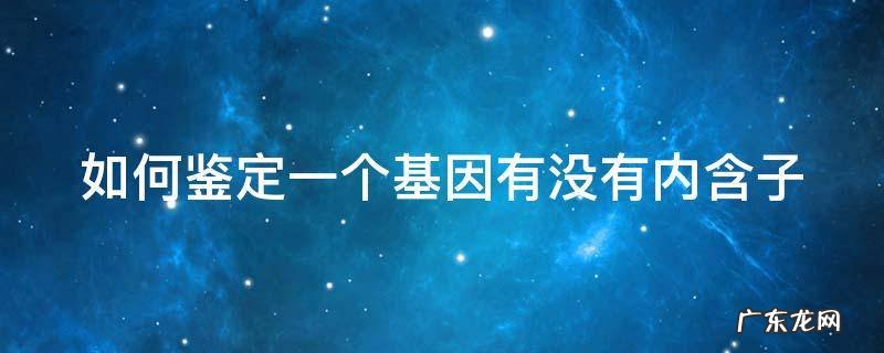 如何鉴定一个基因有没有内含子