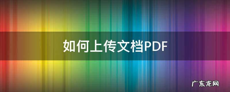 如何上传文档PDF