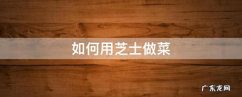 如何用芝士做菜