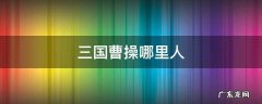 三国曹操哪里人