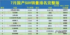 国产十大suv排行榜,看看你的爱车排第几