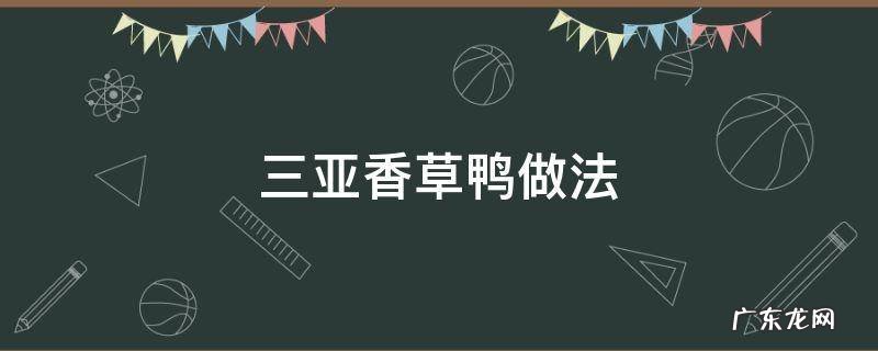 三亚香草鸭做法